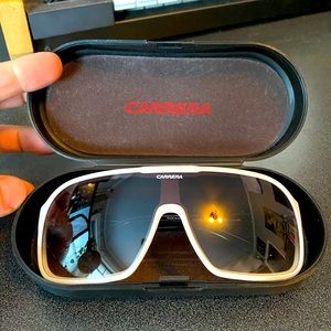 SLICK-ASS CARRERA 5530 WHITE FRAMED SUNGLASSES